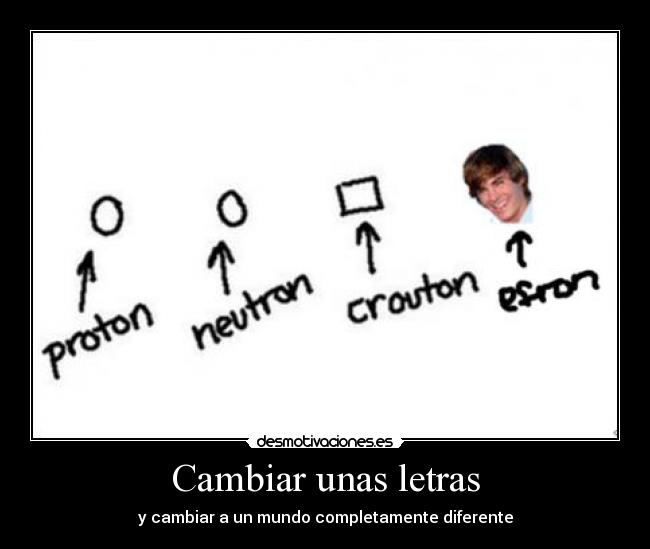 Cambiar unas letras - y cambiar a un mundo completamente diferente