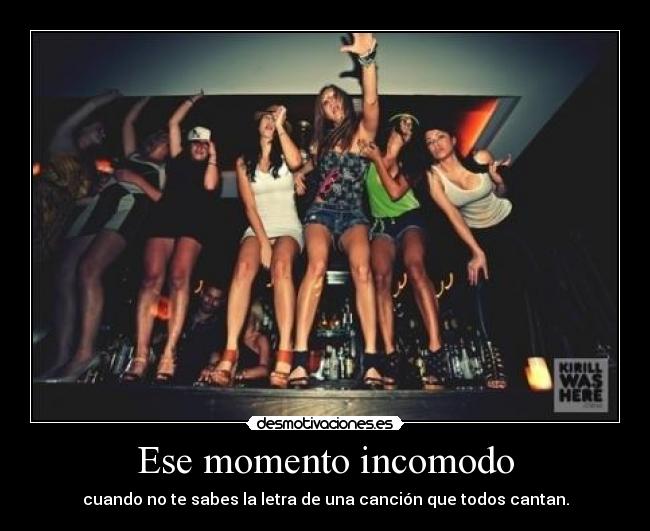 Ese momento incomodo -