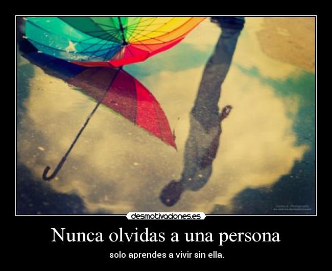 Nunca olvidas a una persona - 