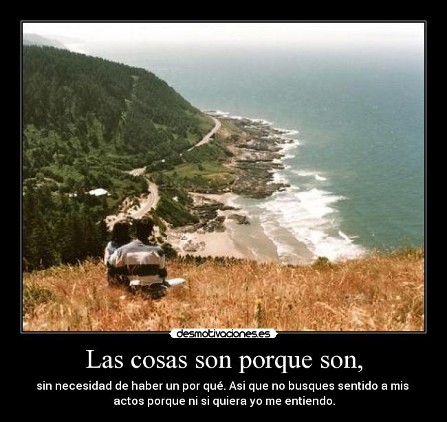 Las cosas son porque son, - 