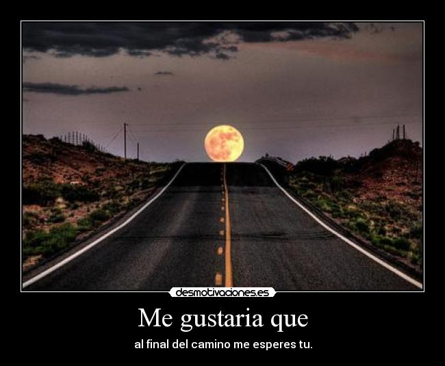 Me gustaria que - al final del camino me esperes tu.