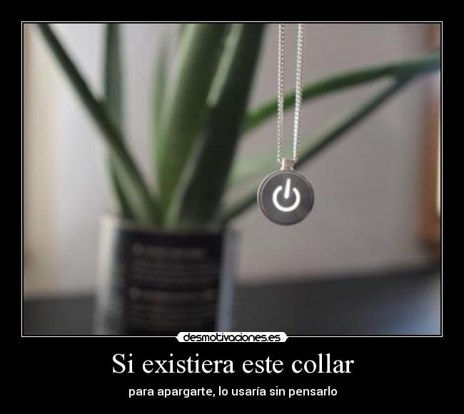Si existiera este collar - para apargarte, lo usaría sin pensarlo
