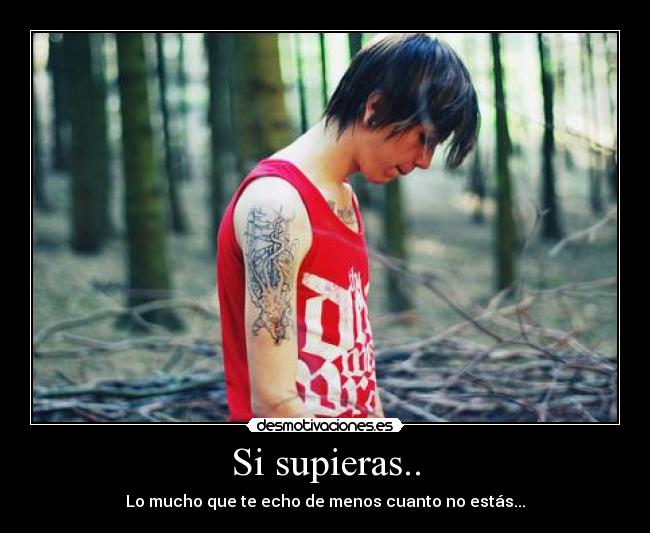 Si supieras.. - Lo mucho que te echo de menos cuanto no estás...