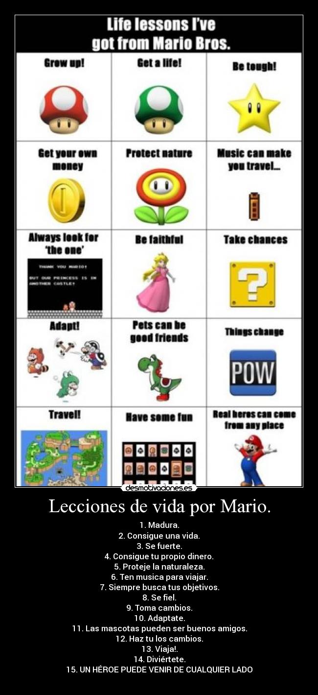 Lecciones de vida por Mario. - 