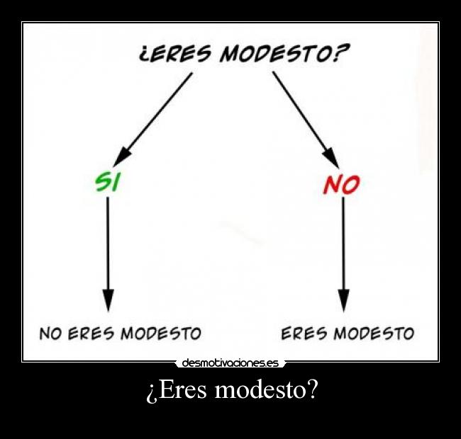 ¿Eres modesto? -