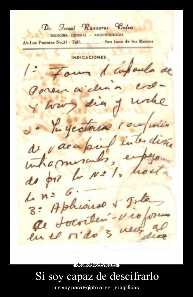 Si soy capaz de descifrarlo - 