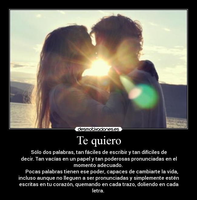 Te quiero -
