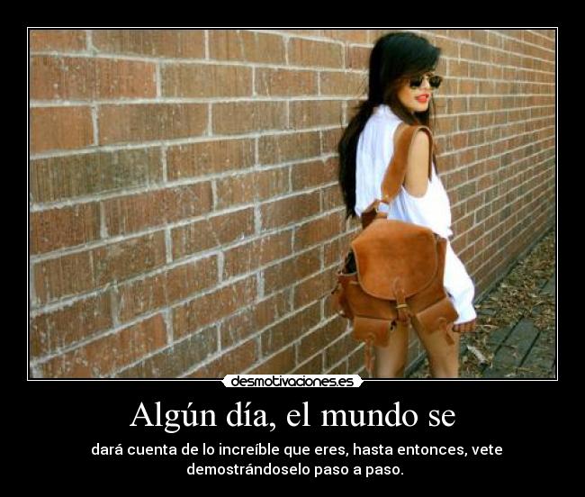 Algún día, el mundo se - 