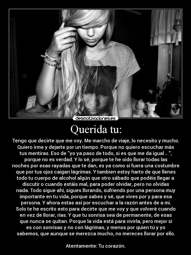 Querida tu: -