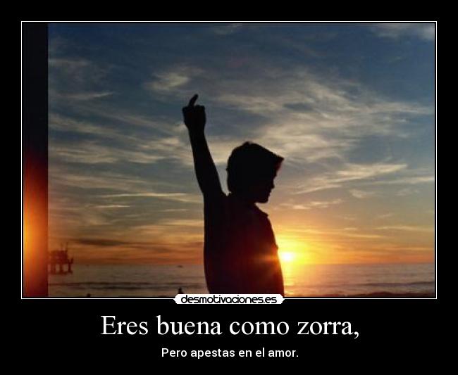 Eres buena como zorra, - Pero apestas en el amor.