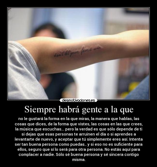 Siempre habrá gente a la que -