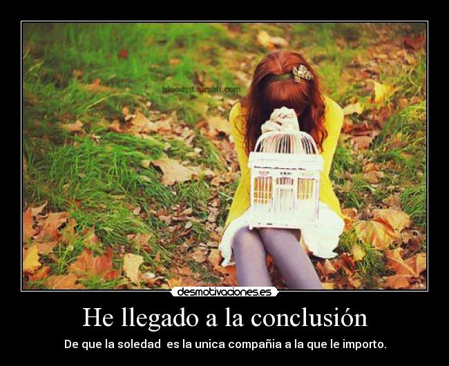 He llegado a la conclusión - 