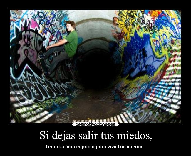 carteles tengas miedo vive tus suenos chacv13 desmotivaciones