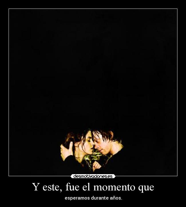 carteles ron hermione momento esperamos anos harry potter desmotivaciones