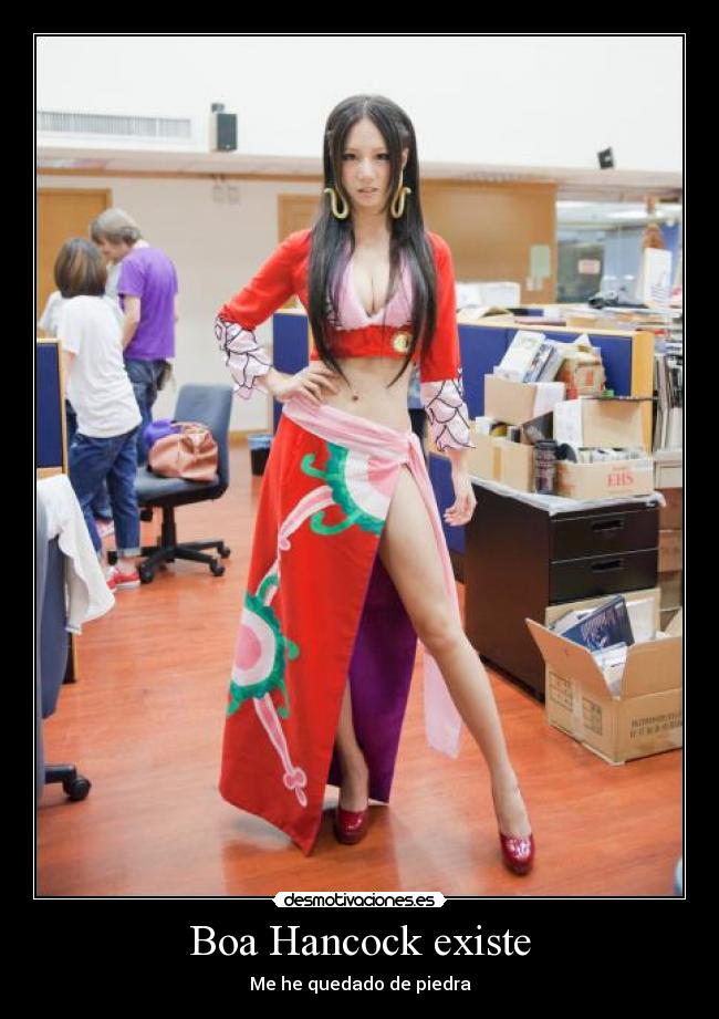 carteles boa hancock one piece desmotivaciones