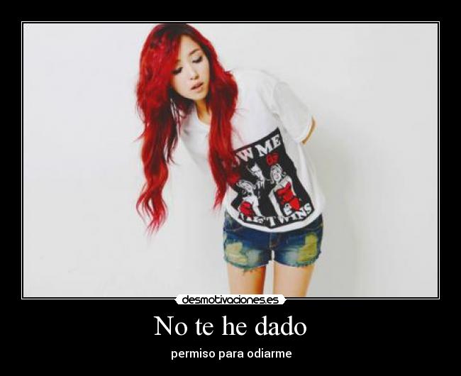 No te he dado - permiso para odiarme