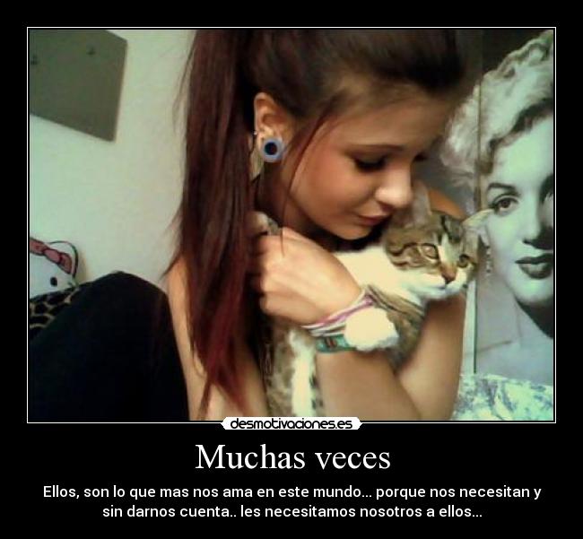 Muchas veces - Ellos, son lo que mas nos ama en este mundo... porque nos necesitan y
sin darnos cuenta.. les necesitamos nosotros a ellos...
