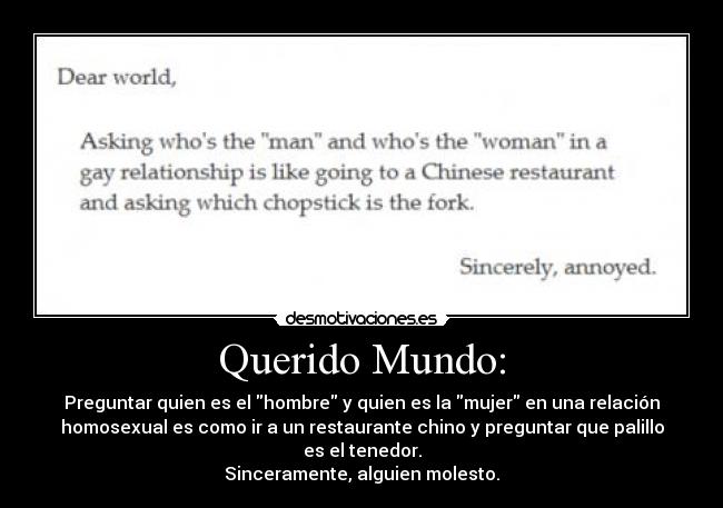 Querido Mundo: -