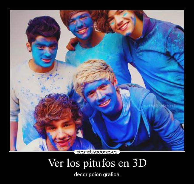 Ver los pitufos en 3D - descripción gráfica.