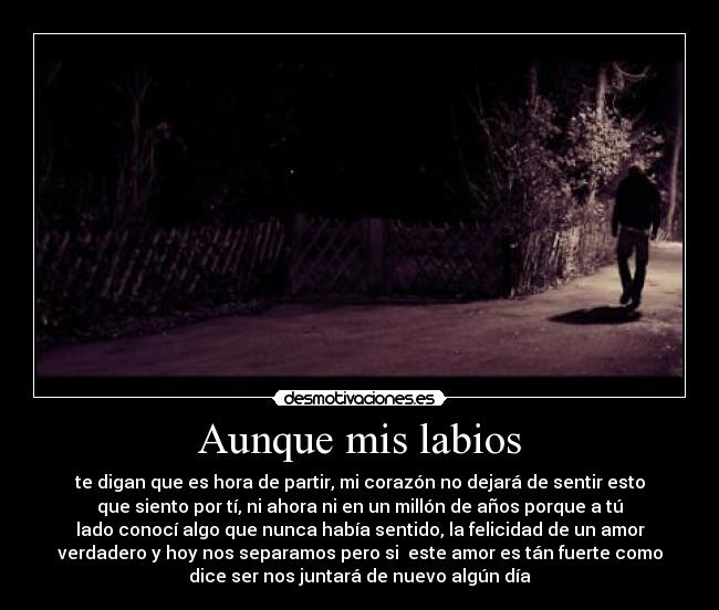 Aunque mis labios -