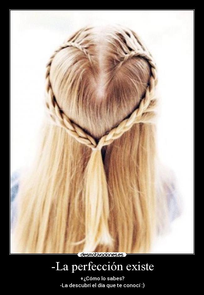 -La perfección existe -