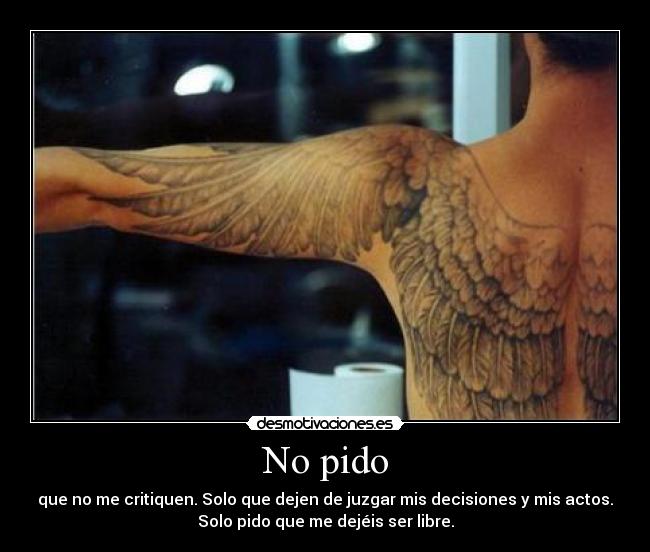No pido -
