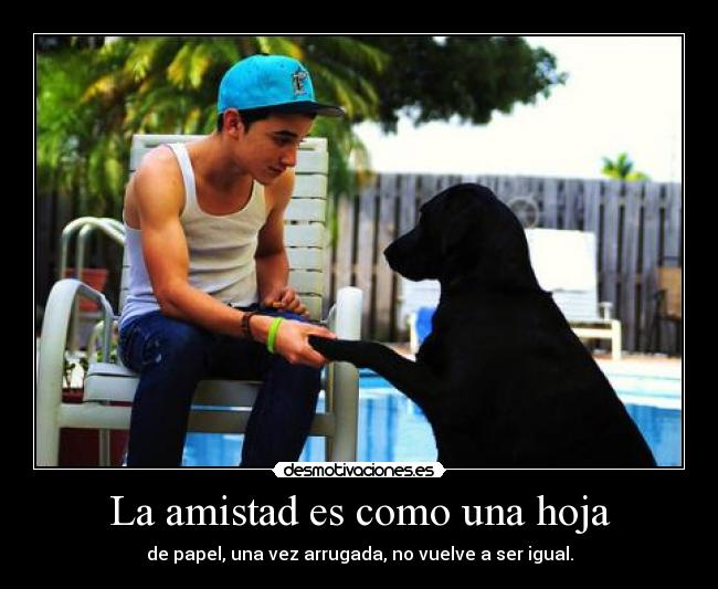La amistad es como una hoja -
