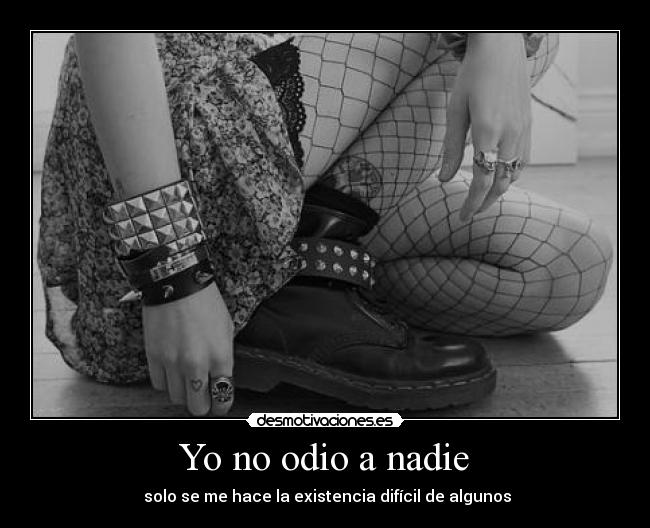 Yo no odio a nadie -