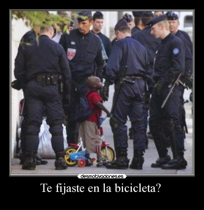 Te fijaste en la bicicleta?  - 
