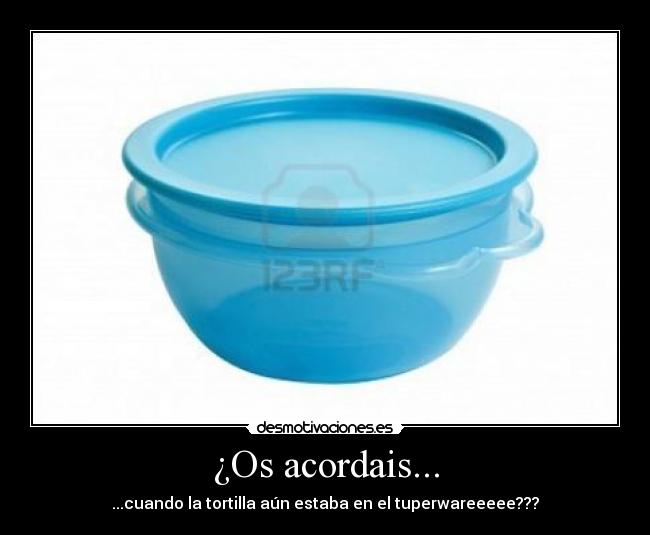 ¿Os acordais... - ...cuando la tortilla aún estaba en el tuperwareeeee???