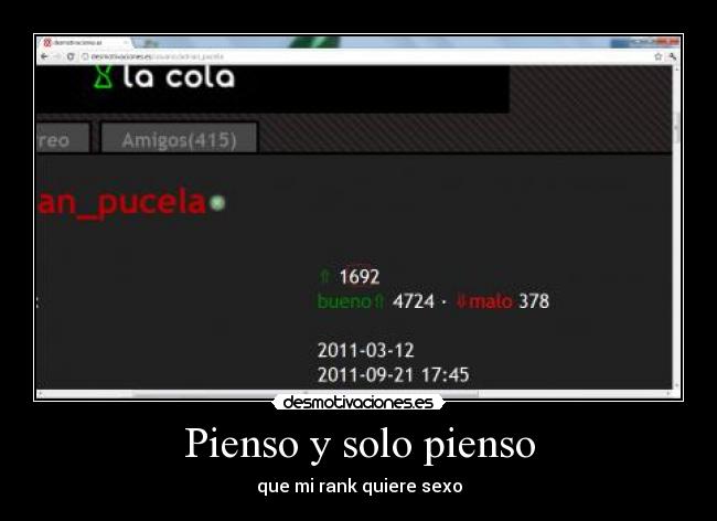 Pienso y solo pienso -