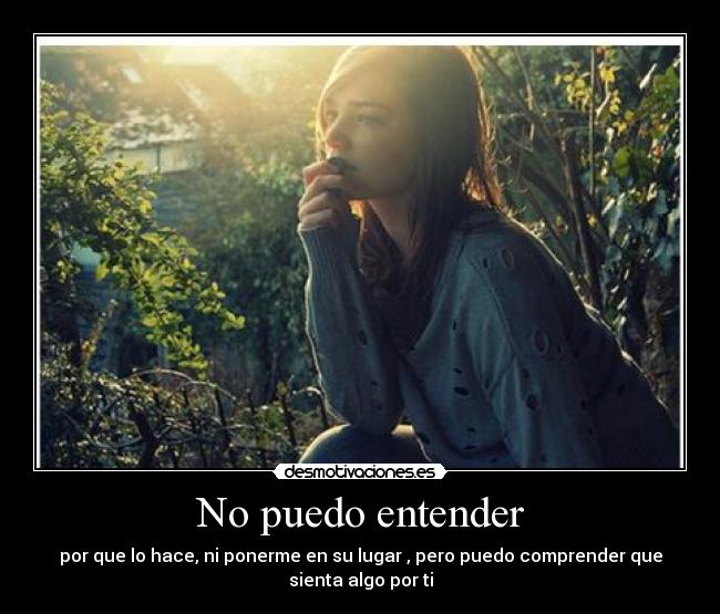 No puedo entender -