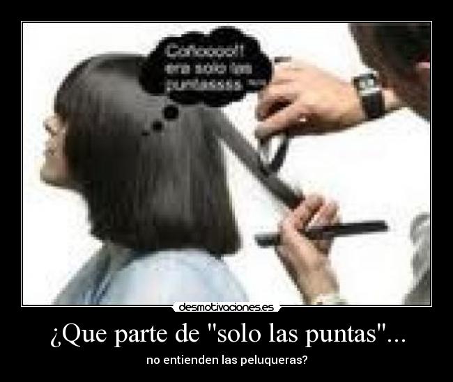 ¿Que parte de solo las puntas... - no entienden las peluqueras?