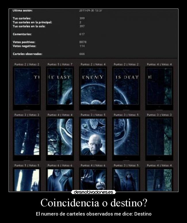 carteles destino cartel voldemort harry coincidencia desmotivaciones