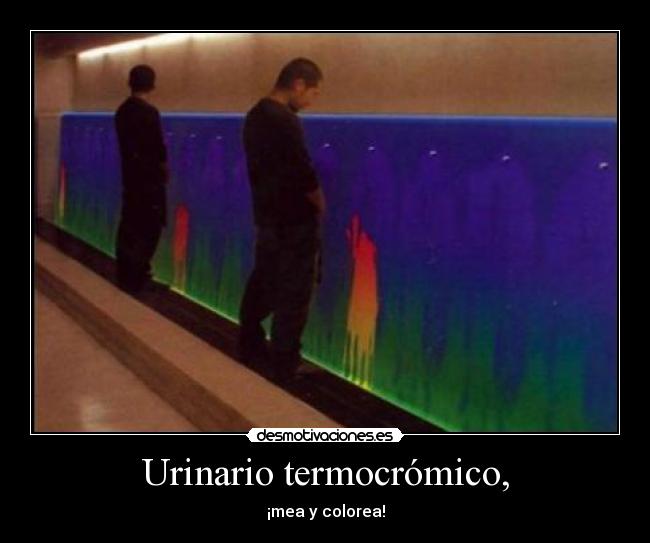 Urinario termocrómico, - ¡mea y colorea!
