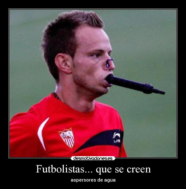 Futbolistas... que se creen - aspersores de agua
