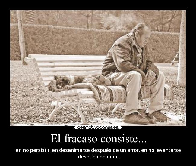 El fracaso consiste... - 