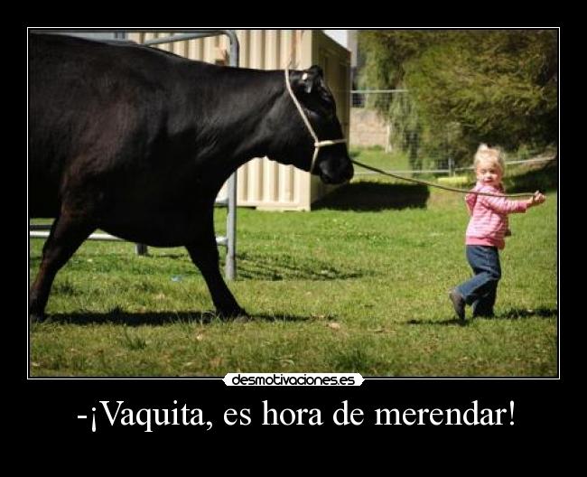 -¡Vaquita, es hora de merendar! -
