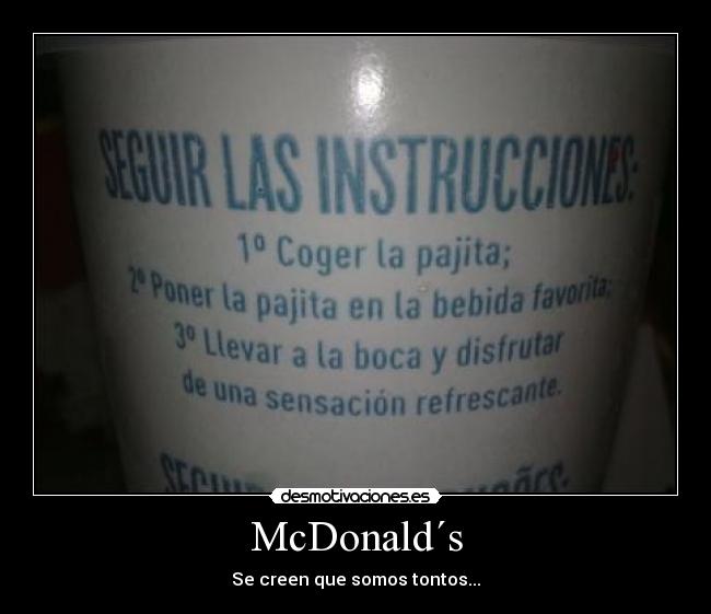 McDonald´s - Se creen que somos tontos...