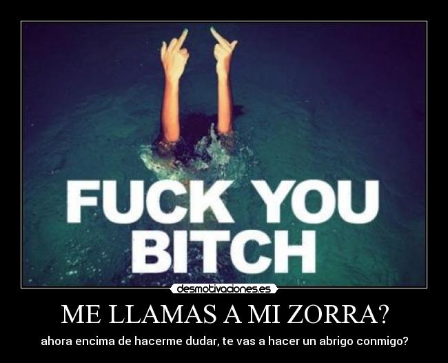 ME LLAMAS A MI ZORRA? - 