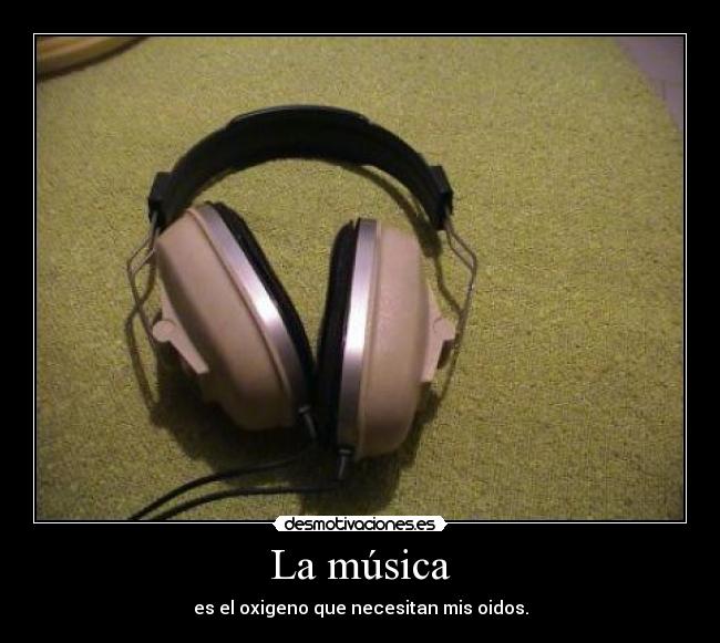 La música - es el oxigeno que necesitan mis oidos.