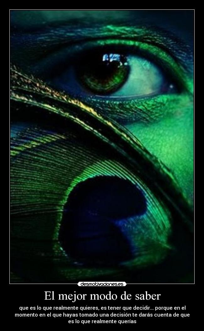 El mejor modo de saber -