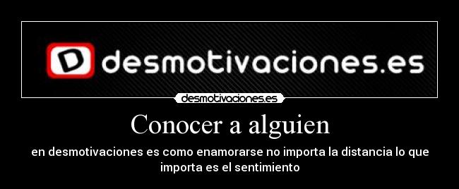 Conocer a alguien -