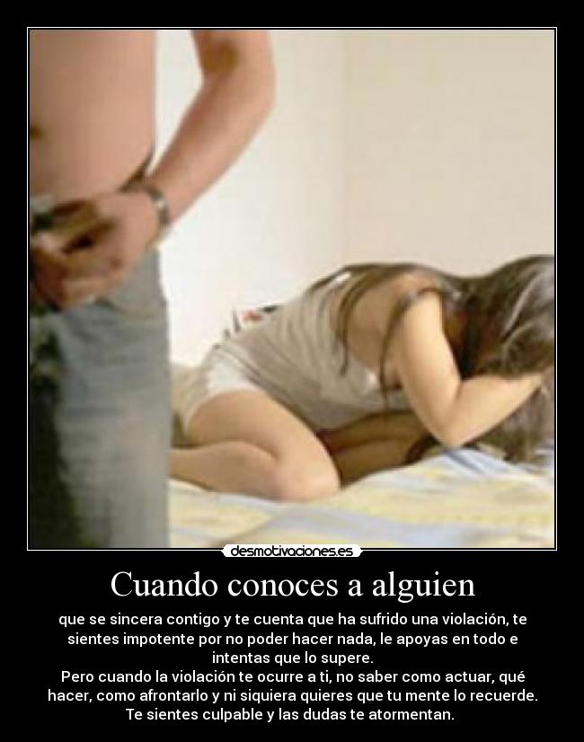 Cuando conoces a alguien -