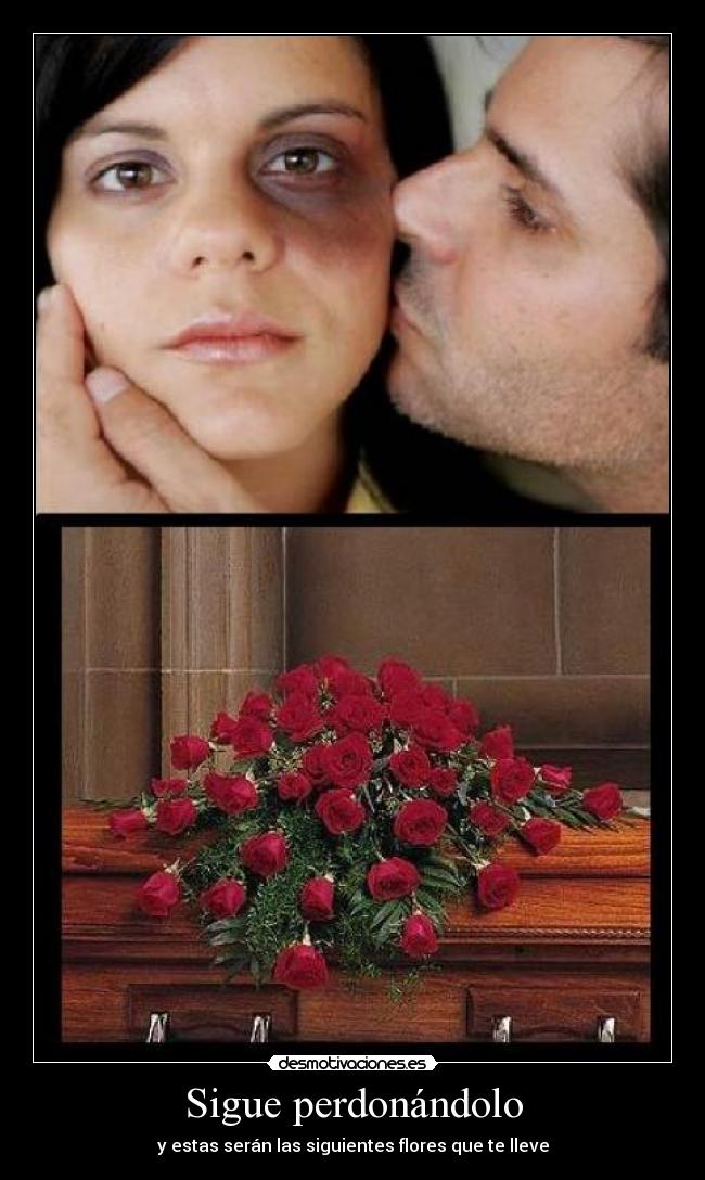 carteles violencia genero mujer golpeada flores desmotivaciones