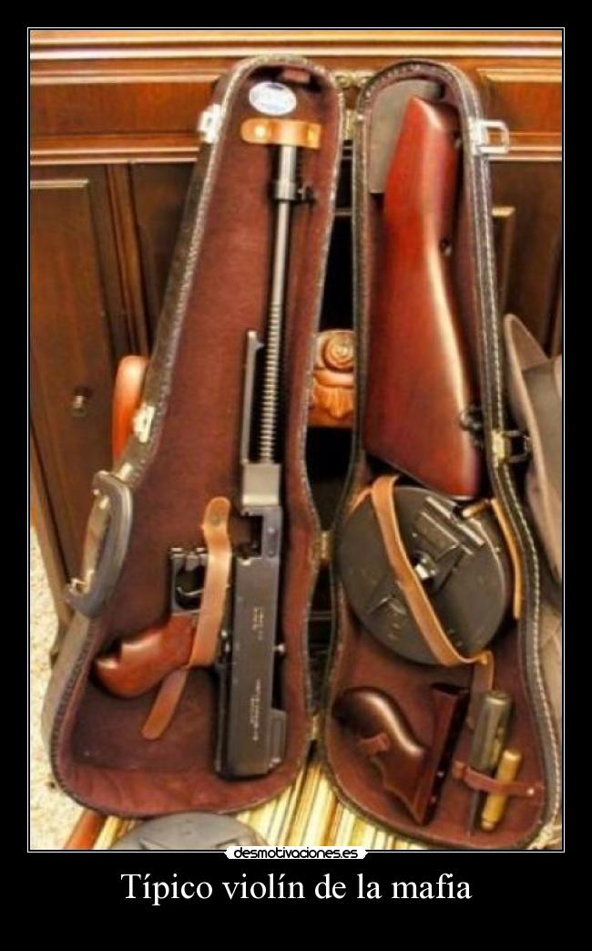 Típico violín de la mafia -