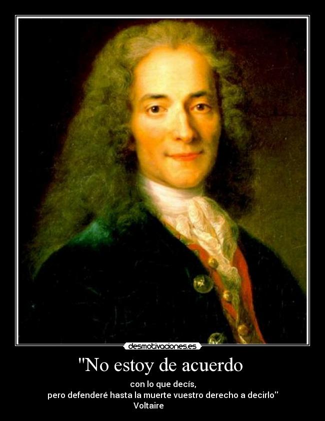 No estoy de acuerdo -