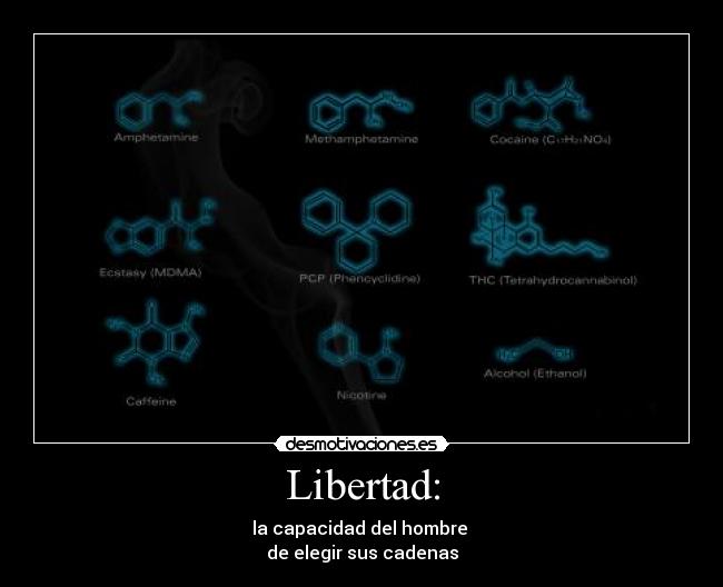 Libertad: - la capacidad del hombre 
de elegir sus cadenas