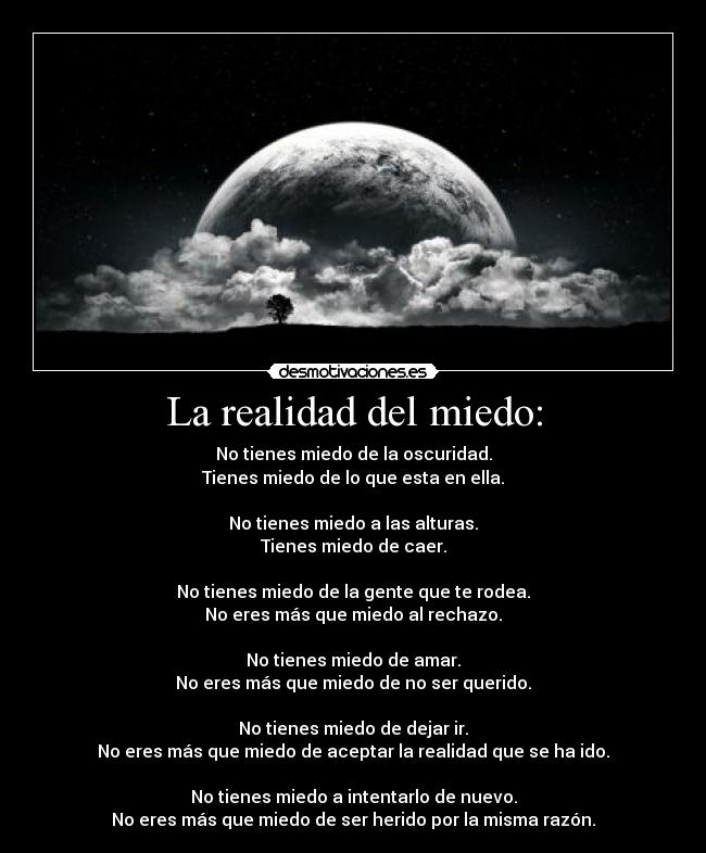 La realidad del miedo: - 