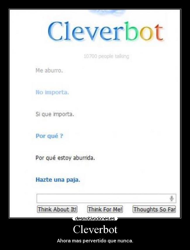 Cleverbot - Ahora mas pervertido que nunca.